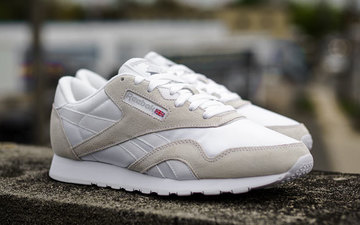 Reebok Classic Nylon 白灰配色设计