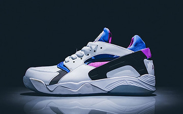 Air Flight Huarache Low 皇家蓝/深紫配色实物预览