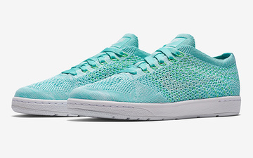 夏是薄荷绿： Nike Tennis Classic Flyknit “Hyper Turquoise ”清新配色来袭