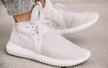 女生最爱！adidas Originals Tubular Defiant 最新全白配色设计