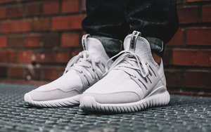 新配色抢先看！adidas Tubular Radial Primeknit  古典白