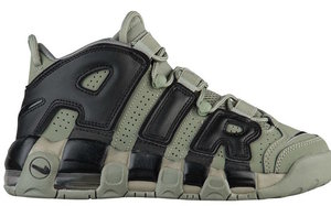 黑绿军事风Nike Air More Uptempo更多细节图欣赏