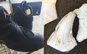 金色加持，OVO X Air Jordan 8实物配色微调