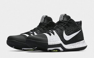 黑白反转，Nike Kyrie 3 黑／白配色实物预览