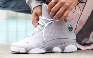上脚效果不俗，Air Jordan 13 GS “Wolf Grey”欣赏