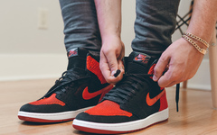 Air Jordan 1 Flyknit “Banned”上脚照欣赏