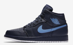 黑曜石配北卡蓝，Air Jordan 1 Mid “Obsidian”近期发售