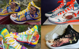 印螃蟹、印人脸？20双Under Armour Icon订制Curry 1欣赏