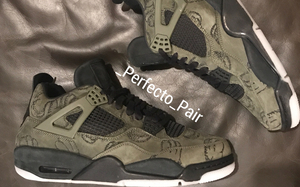 超限量橄榄绿版本现身！KAWS x Air Jordan 4近赏
