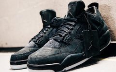 质感非凡！Kaws X Air Jordan 4“Black”实物近赏