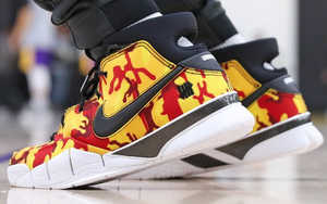 黄红迷彩！小托马斯上脚 UNDFTD x Kobe 1 Protro “Yellow Camo” PE ！