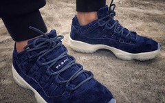 蓝色麂皮诱惑！Air Jordan 11 Low “RE2PECT” 释出上脚美图！