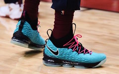 南海岸再现！詹皇上脚 LeBron 15 “South Beach” 配色！