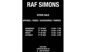 Raf Simons 年度促销展再次于比利时开启