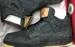 黑牛仔释出！Levi’s x Air Jordan 4 “Black Denim” 下月来袭！