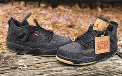 实物细节曝光！Levi’s x AJ4 “Black Denim” 月底发售！