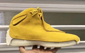 “74G”细节！Air Jordan 18 “Yellow Suede” 再释细节图！