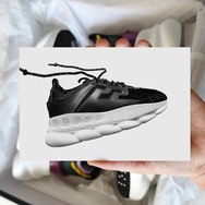 插画师为 Versace Chain Reaction 绘制超逼真球鞋卡片
