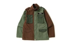 A BATHING APE 推出拼色水洗 M-65 Jacket