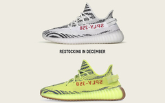 Yeezy 350 V2 黄、白斑马将于 12 月补货！