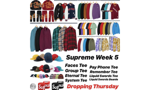 Supreme 18 秋冬第 5 周发售单品一览
