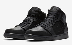 不一样的 Triple Black 配色！全新 Air Jordan 1 Mid 即将来袭！