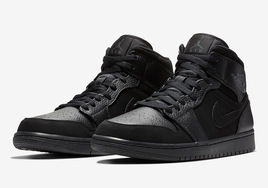 不一样的 Triple Black 配色！全新 Air Jordan 1 Mid 即将来袭！