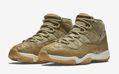 官图释出！Air Jordan 11 WMNS “Olive Lux” 本月发售！