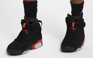 上脚也太好看了！放下这款 Air Jordan 6 “Black Infrared” 让我来