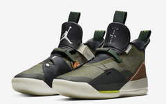 设计颇为走心！Travis Scott x Air Jordan 33 NRG “Army Olive” 即将登场