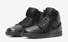 普普通通的纯黑配色！全新 Air Jordan 1 Mid 你会喜欢吗？