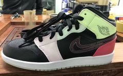 四层线绣轮廓Swoosh点缀，Air Jordan 1 Mid新配色曝光