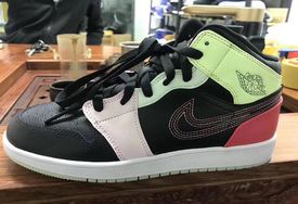 四层线绣轮廓Swoosh点缀，Air Jordan 1 Mid新配色曝光