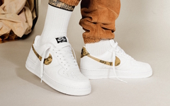 96年亚洲限定配色回归！蛇纹 Air Force 1 “Ivory Snake” 依旧很潮