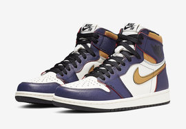 官图正式放出！Nike SB x Air Jordan 1 湖人配色下周发售