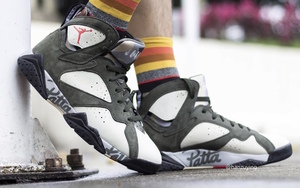 第二款配色上脚照曝光！这款 Patta x Air Jordan 7 你怎么看？