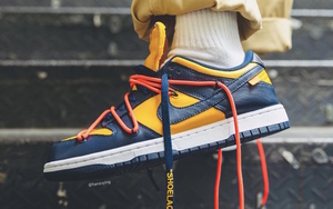 上脚十足帅气！Off-White x  Dunk Low 海军蓝近赏