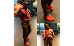 Kanye West 上脚红色 Yeezy Foam Runner ！有没有想起那双...