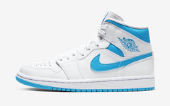 超清新“UNC”配色！这双 Air Jordan 1 Mid 跟下雪天很配！