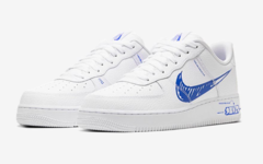 手绘风 Swoosh logo ！这双 Air Force 1 有点二次元