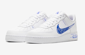 手绘风 Swoosh logo ！这双 Air Force 1 有点二次元