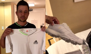 Xander Schauffele 展示部分 PALACE x adidas 合作单品