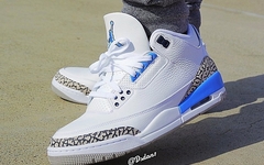 上脚美照释出！Air Jordan 3 “UNC” 颜值爆表