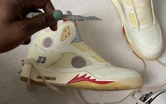 帅气十足，Off-White x Air Jordan 5 “Sail”最新实物美图亮相