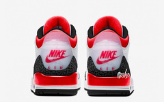 后跟 logo 成最大亮点！全新 Air Jordan 3 “Fire Red” 渲染图释出！