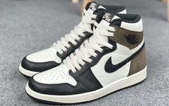 平民版倒钩颜值也不差！ Air Jordan 1 “Dark Mocha” 实物细节照释出！