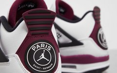 标志性联名 logo 加持！Air Jordan 4 “PSG” 实物近赏！