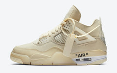 男鞋头也能入手！Off-White x Air Jordan 4  “Sail”  今早突袭发售！