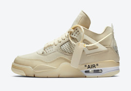 男鞋头也能入手！Off-White x Air Jordan 4  “Sail”  今早突袭发售！