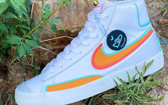 拼接 Swoosh 有点抢眼！这款 Blazer Mid '77 今秋登场！